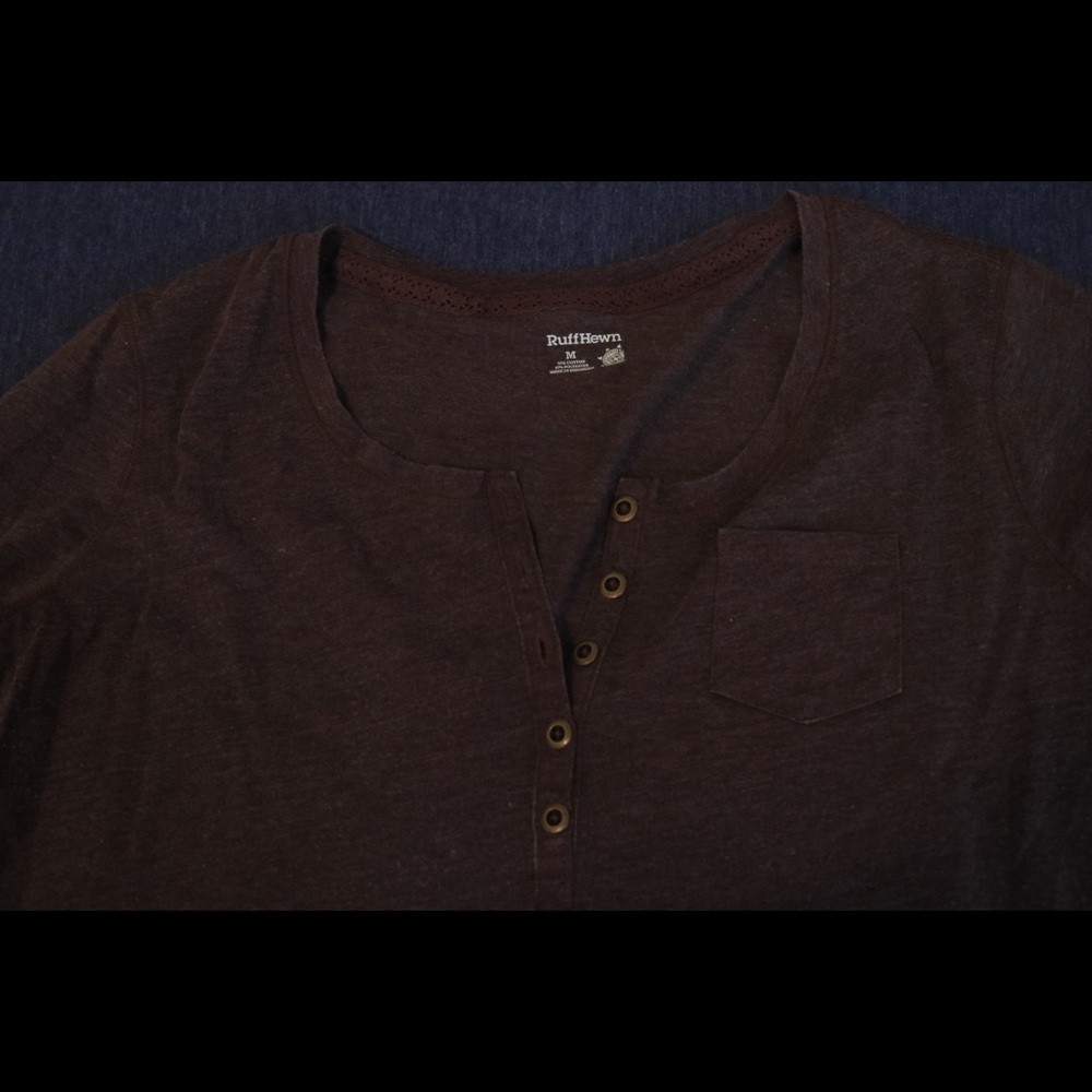 Long Sleeve brown shirt w/ pocket
